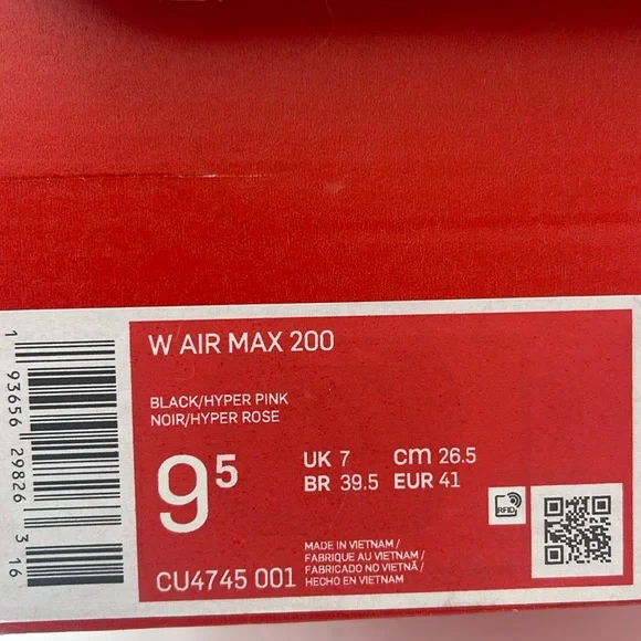 Nike WMNS AIR MAX 200 Sneakers 
BLACK/HYPER PINK CU4745 001 - Picture 12 of 16